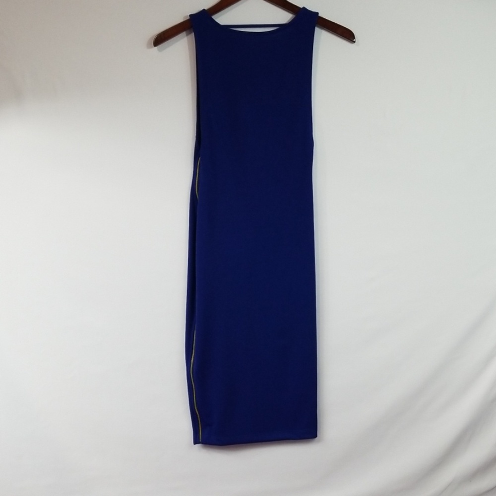 π Navy Blue Bodycon Side Zipper - Picture 4 of 8